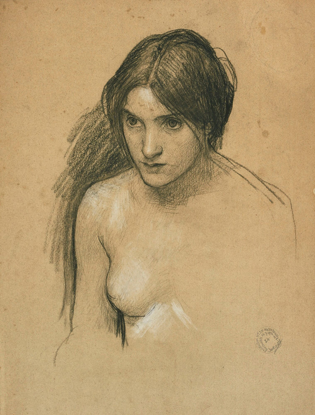 Study for a Nymph in Hylas and the Nymphs in Detail John William Waterhouse